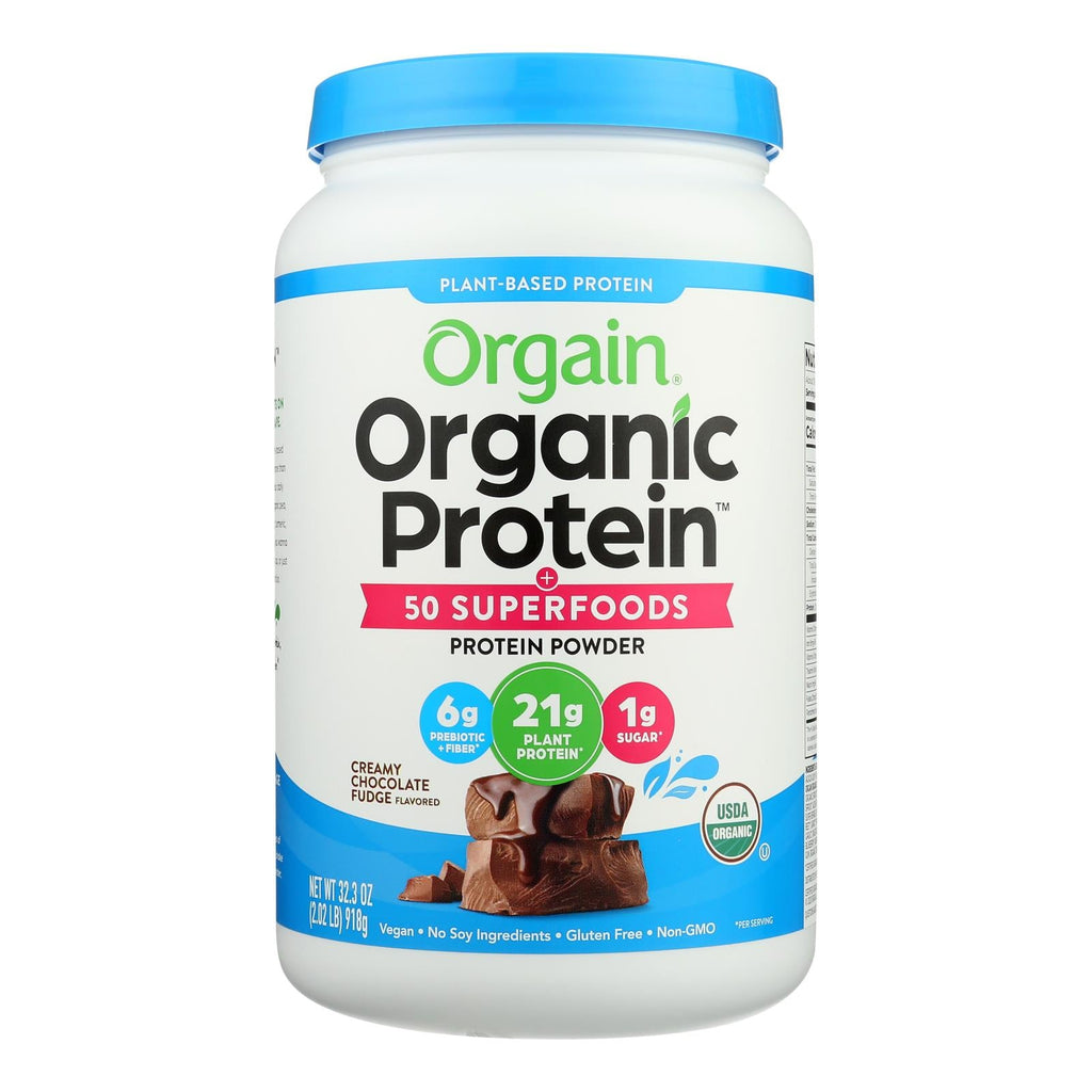 Orgain Plant Based Protein Powder, Chocolate Fudge, 2.02 lb