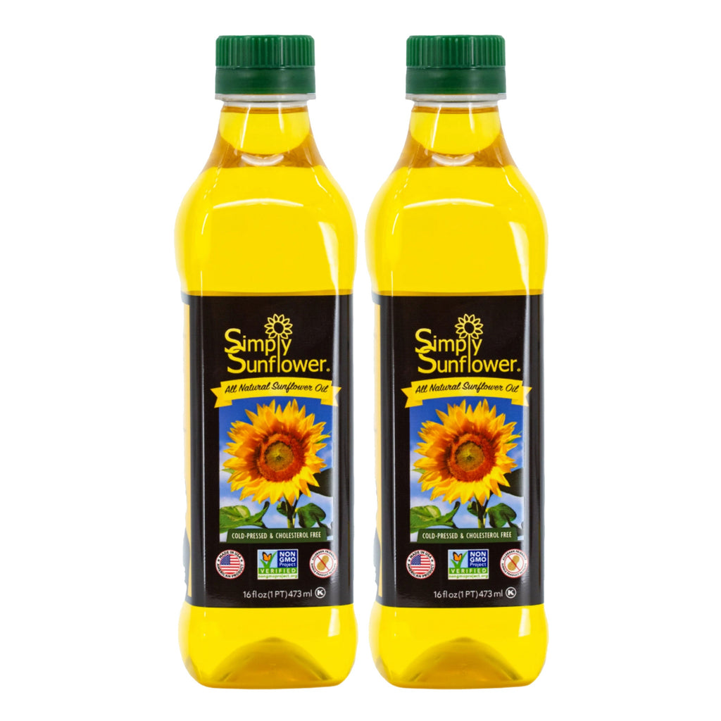 Sunflower Oil | Pack of 2 | 16 oz | Non GMO, Gluten Free, Vegan | Simply Sunflower