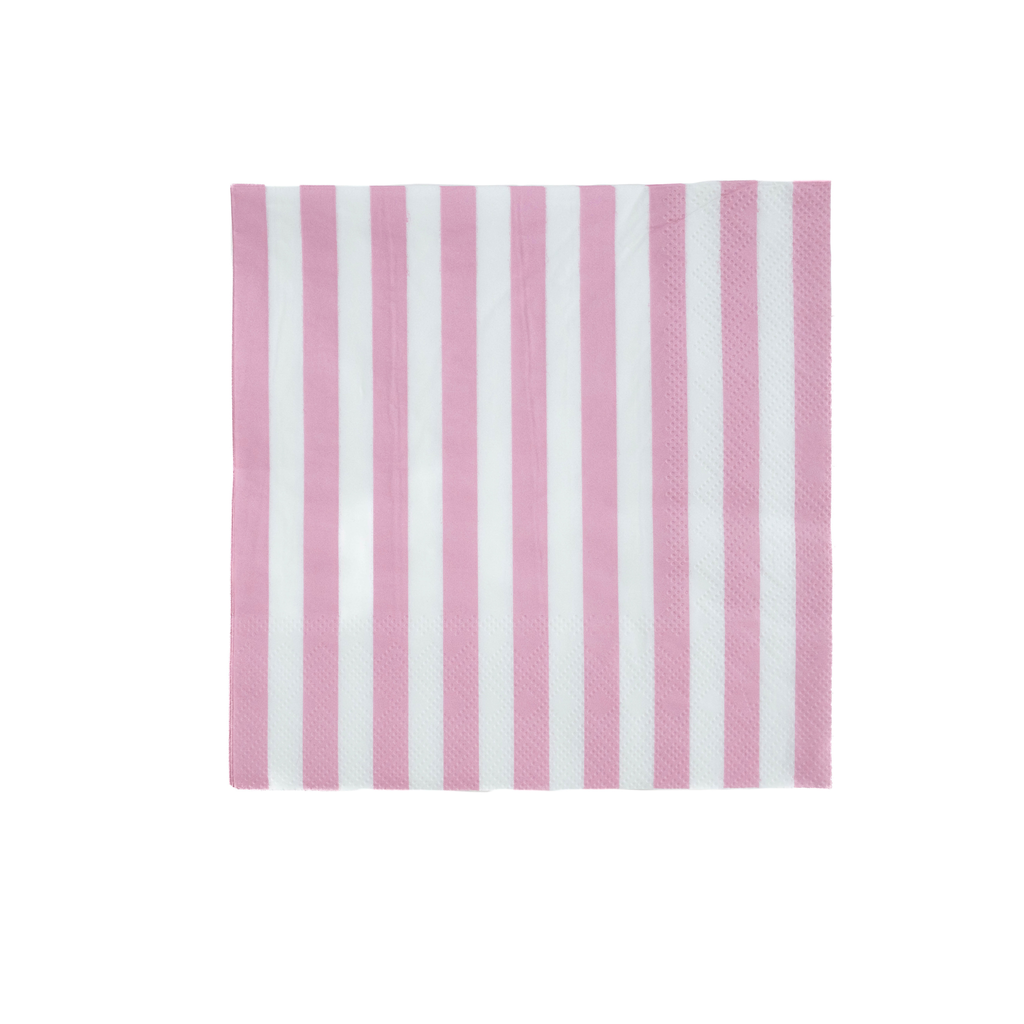 Classic Pink Stripe Paper Napkin