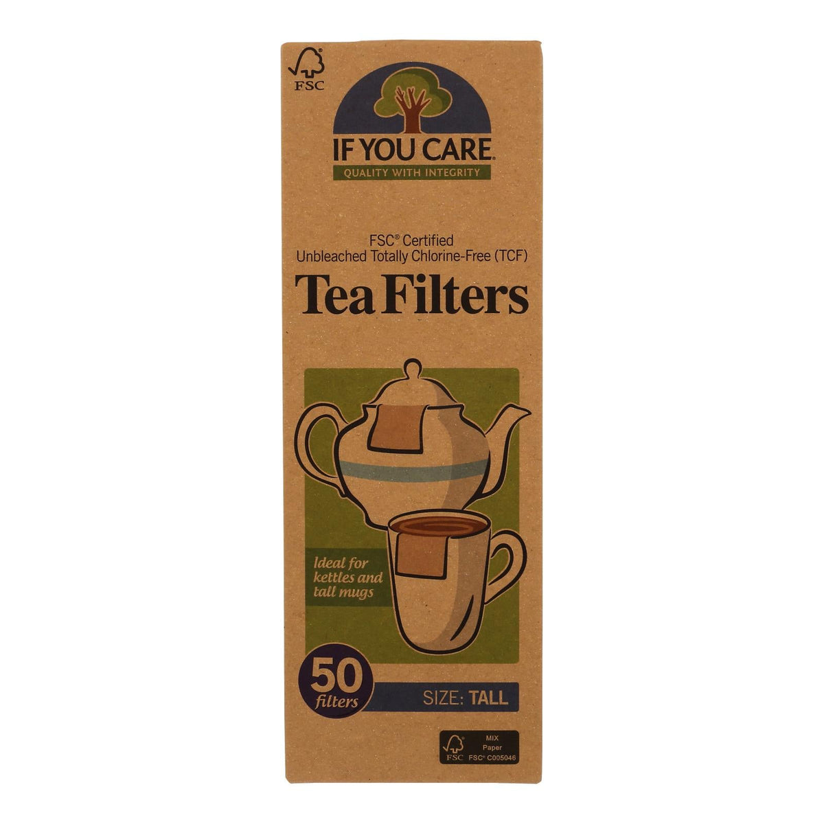 If You Care Chlorine Free Tea Filters, 50 ct (Case of 20)