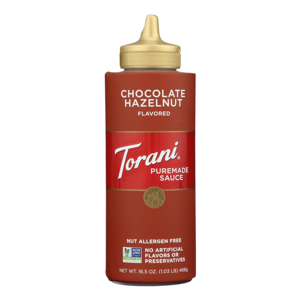 Torani Puremade Chocolate Hazelnut Sauce - 16.5 Fl Oz (Case of 4)