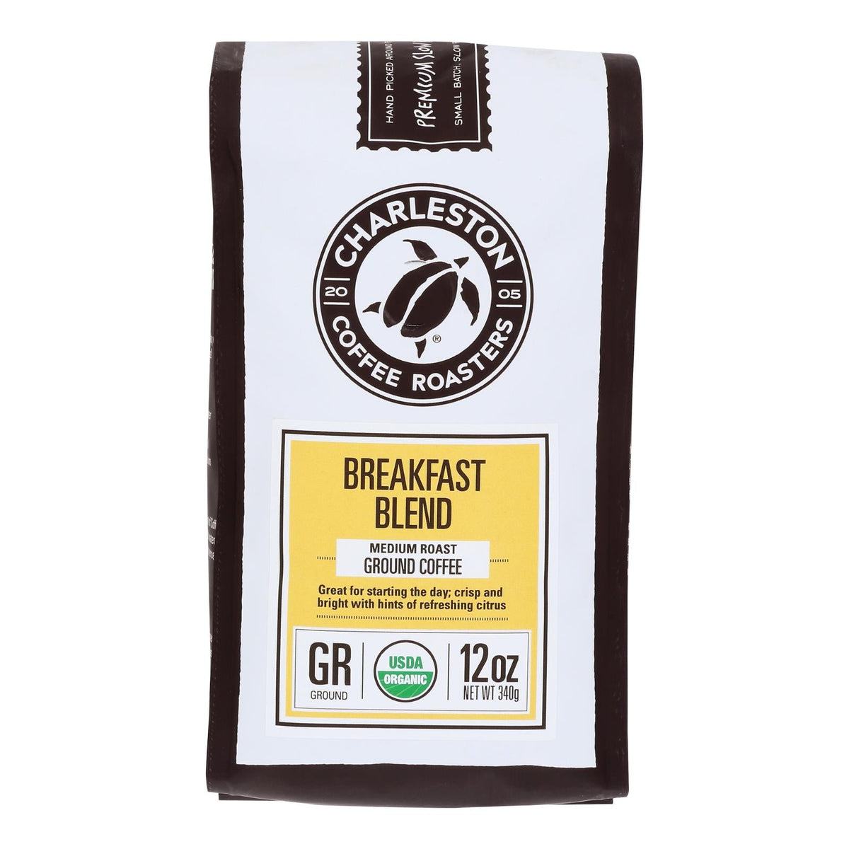 Charleston Coffee Roasters Breakfast Ground Coffee, 12 oz (Case of 6)