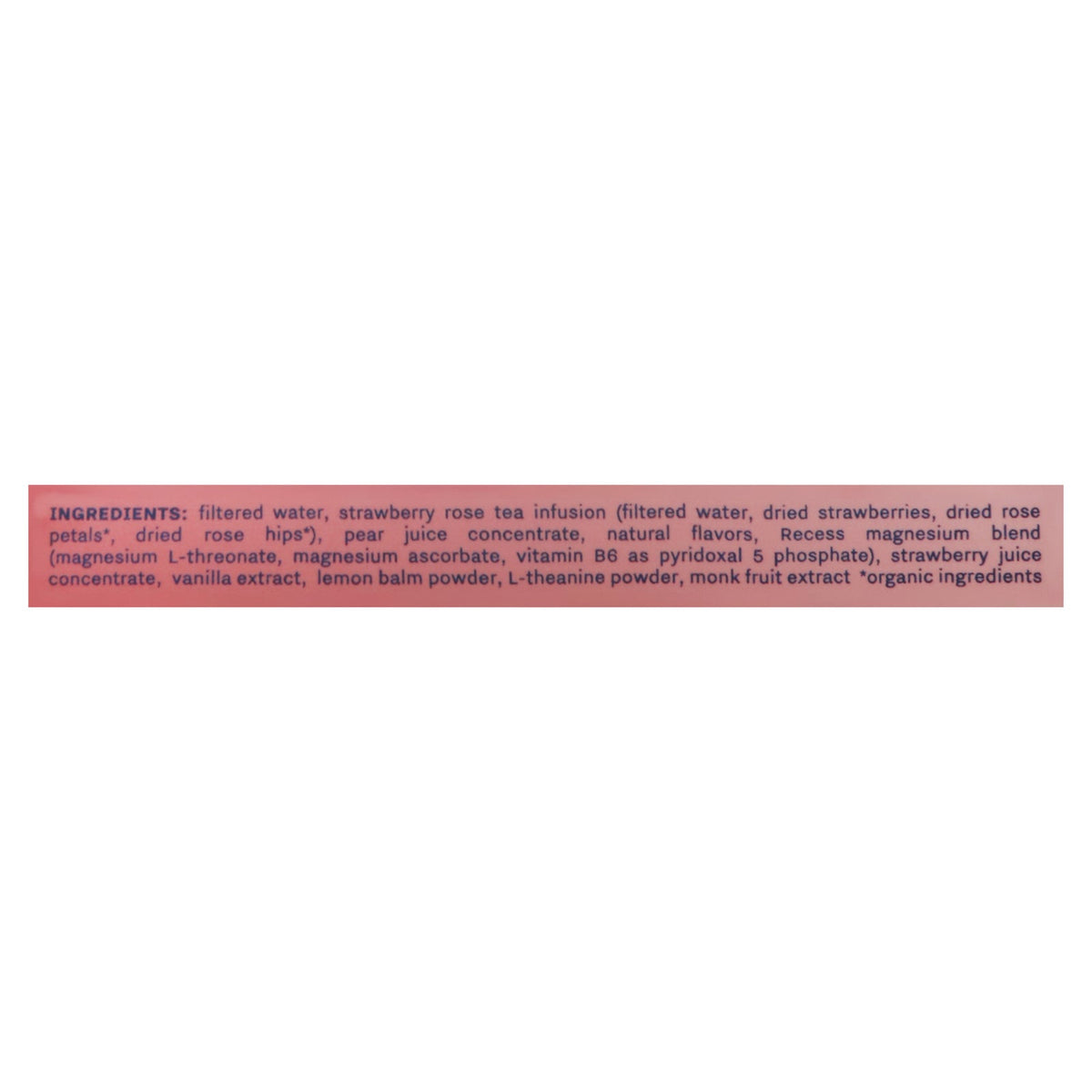 Recess Strawberry Rose Magnificence Sparkling Water, 12 oz (Case of 12)