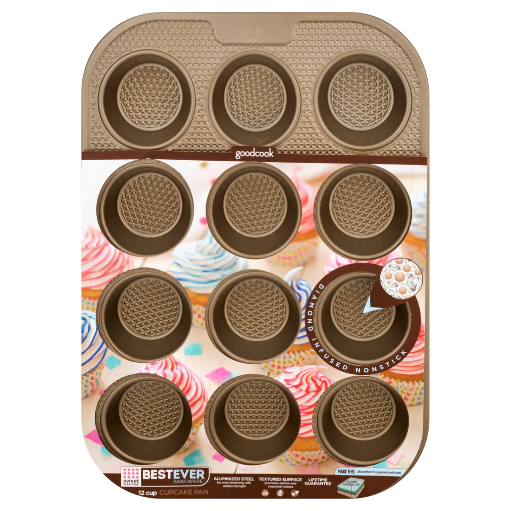Goodcook Pan Cupcake 12 Cup - Case of 6 (1 Count)