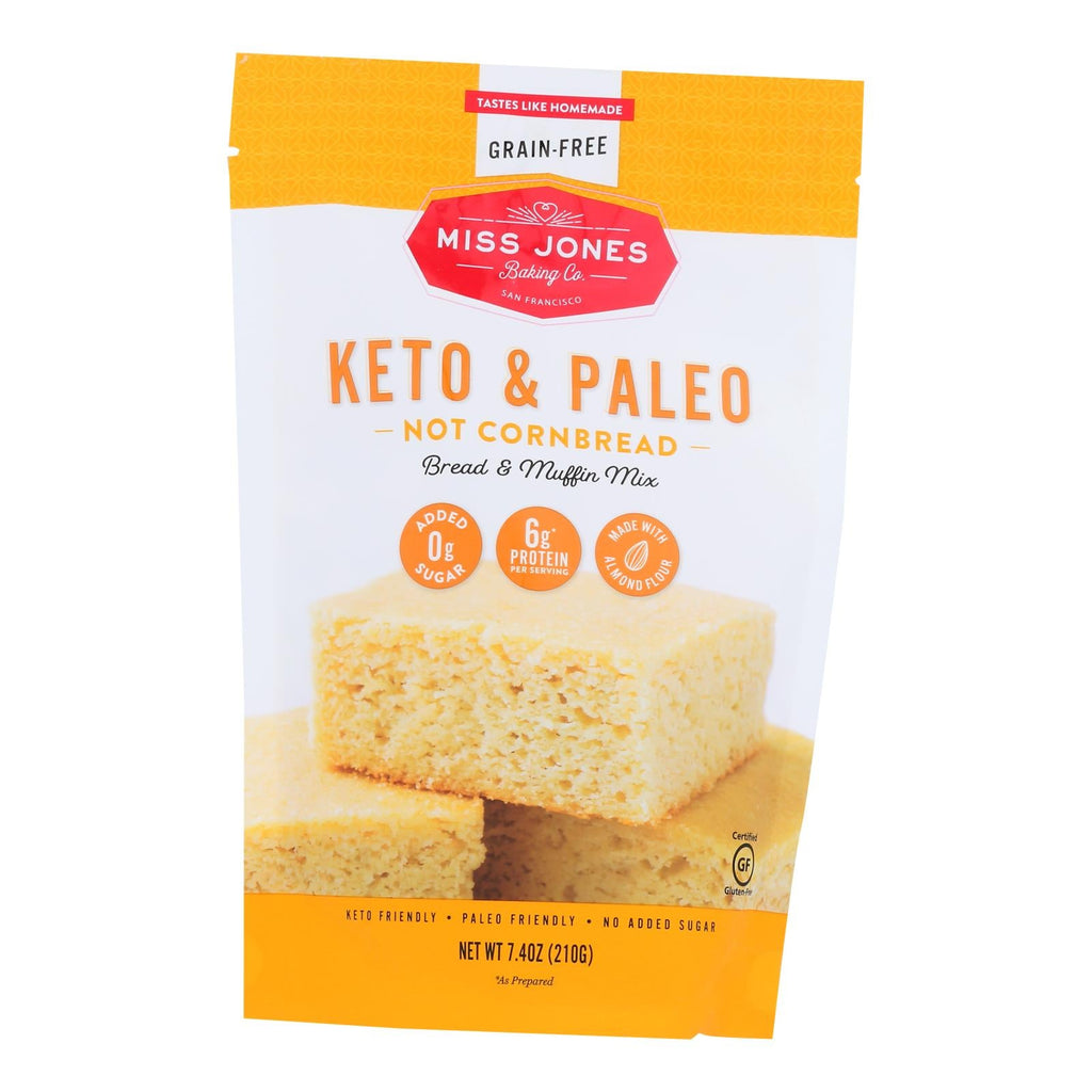 Miss Jones Baking Co. Keto Gluten Free Cornbread Mix, 7.4 oz (Case of 6)