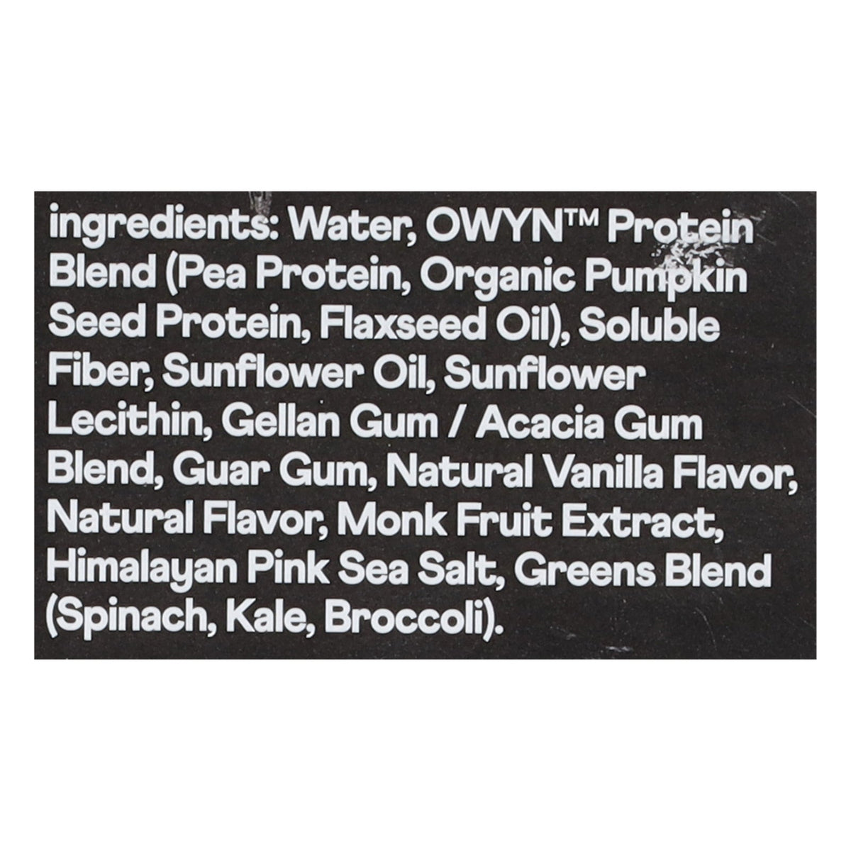 Only What You Need Vanilla Elite Plant-Based Protein Drink, 11.15 oz