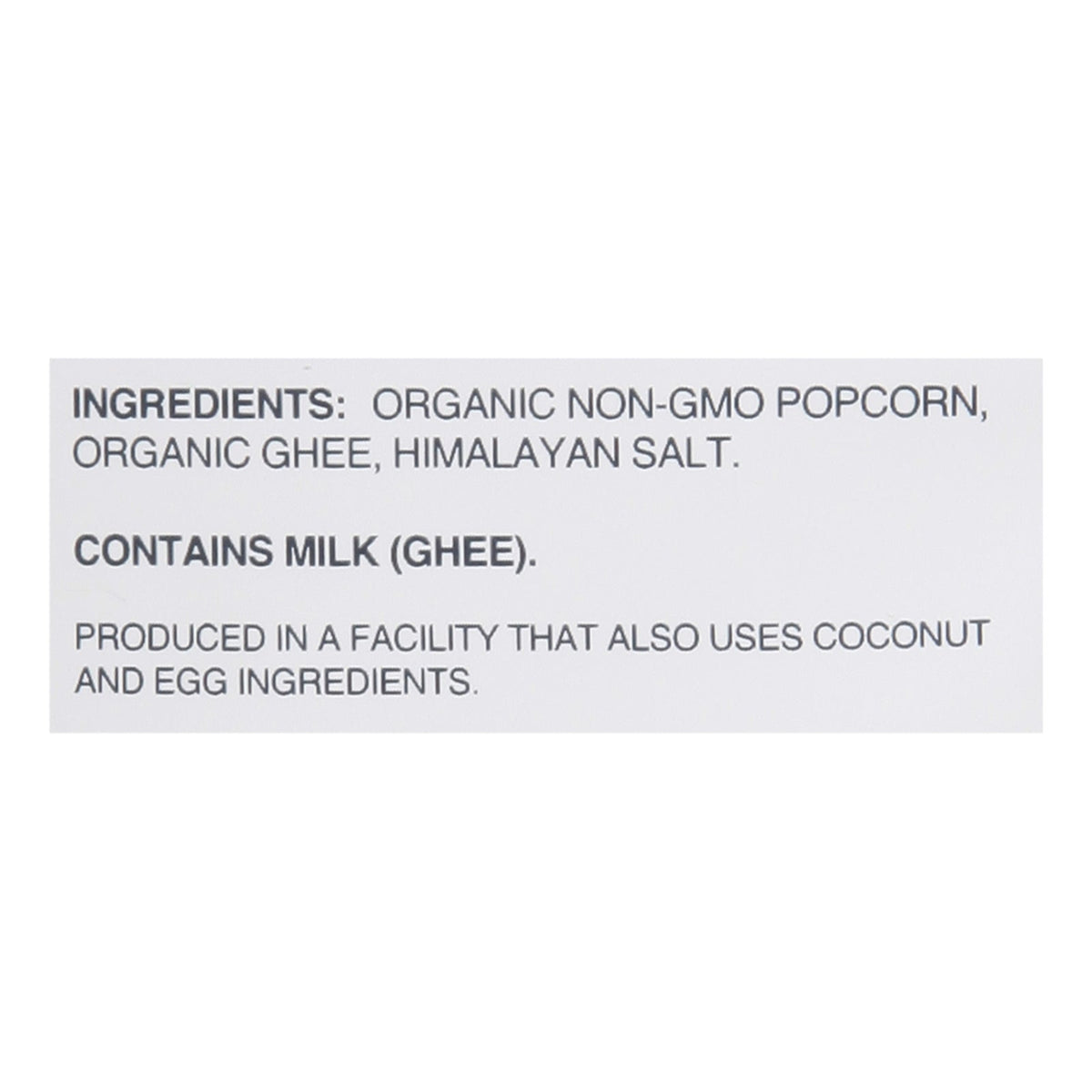 LesserEvil Oh My Ghee Popcorn, 4.6 oz (Case of 12)