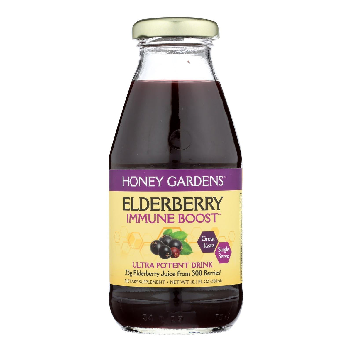 Honey Gardens Elderberry Dark, 10.1 oz (Case of 4)