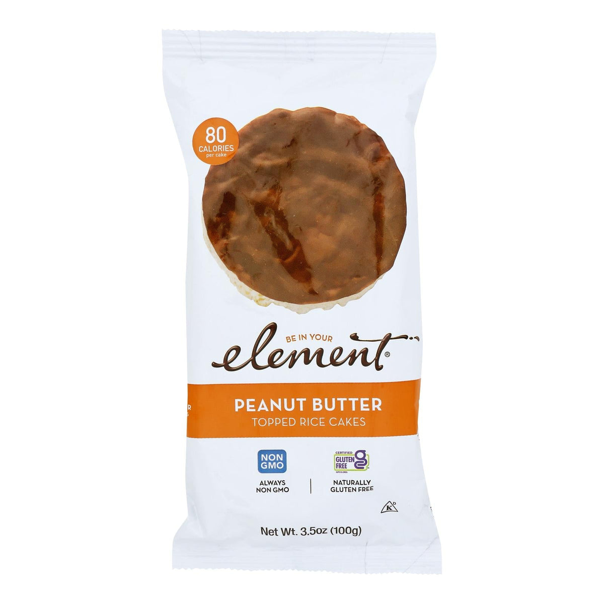 Element Rice Cake Peanut Butter Top, 3.5 Oz - Case of 6