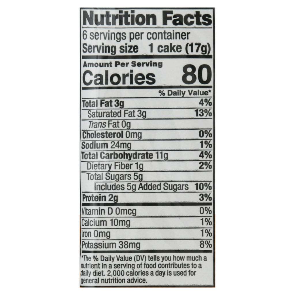 Element Rice Cake Peanut Butter Top, 3.5 Oz - Case of 6