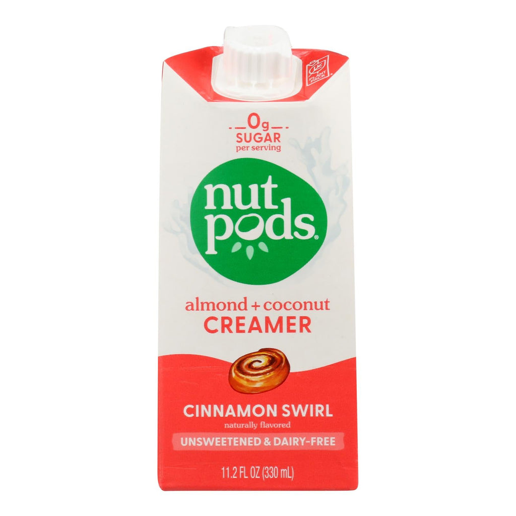 Nutpods Non-Dairy Coffee Creamer, Unsweetened Cinnamon Swirl, 11.2 Fl. Oz. (Case of 12)