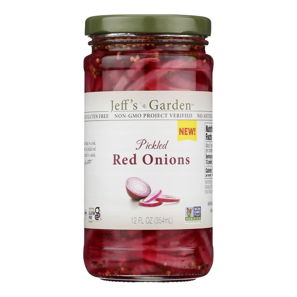 Jeff's Garden Pickled Red Onions, 12 fl oz (Case of 6)