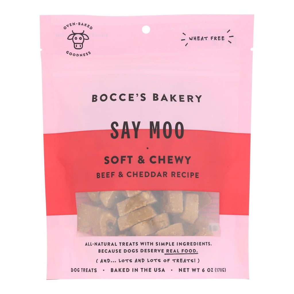 Bocce's Bakery Say Moo Soft Dog Treats, 6 oz (Case of 12)