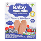 Baby Mum-Mum Organic Blueberry & Goji Teething Rice Rusks, 1.76 oz (Case of 6)
