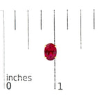 18K Yellow Gold 7x5 MM Created Oval Ruby Solitaire Stud Earrings