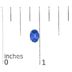 Platinum 5X7 MM Lab Created Blue Sapphire Oval Solitaire Stud Earrings