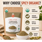 Organic Cardamom Cut & Sifted – For Chai & Tea Blends