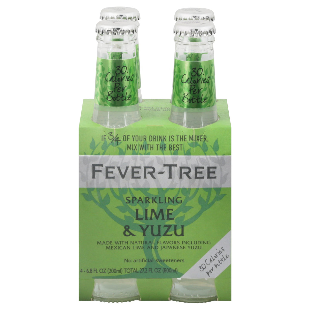 Fever-Tree Sparkling Lime & Yuzu, 4 x 6.8 fl oz (Case of 6)
