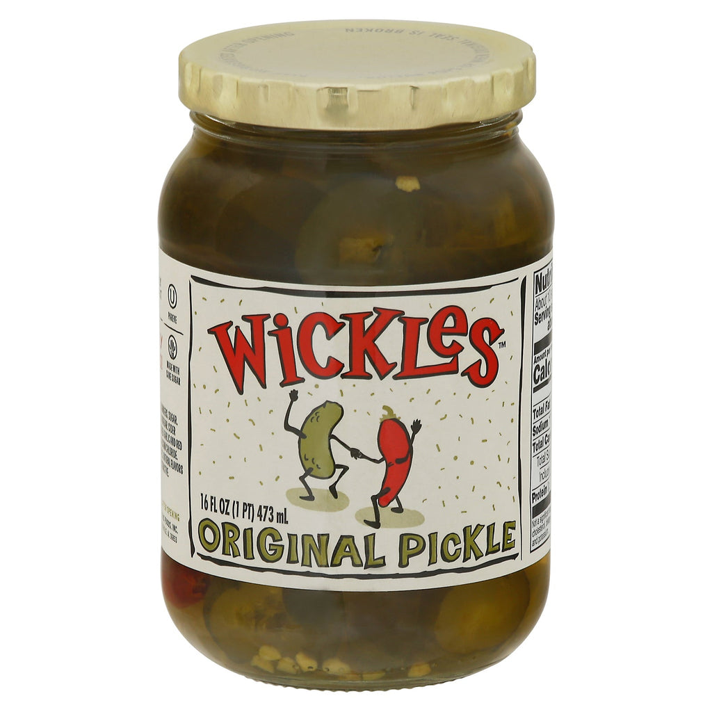 Wickles Original Pickle Chips, 16 fl oz (Case of 6)