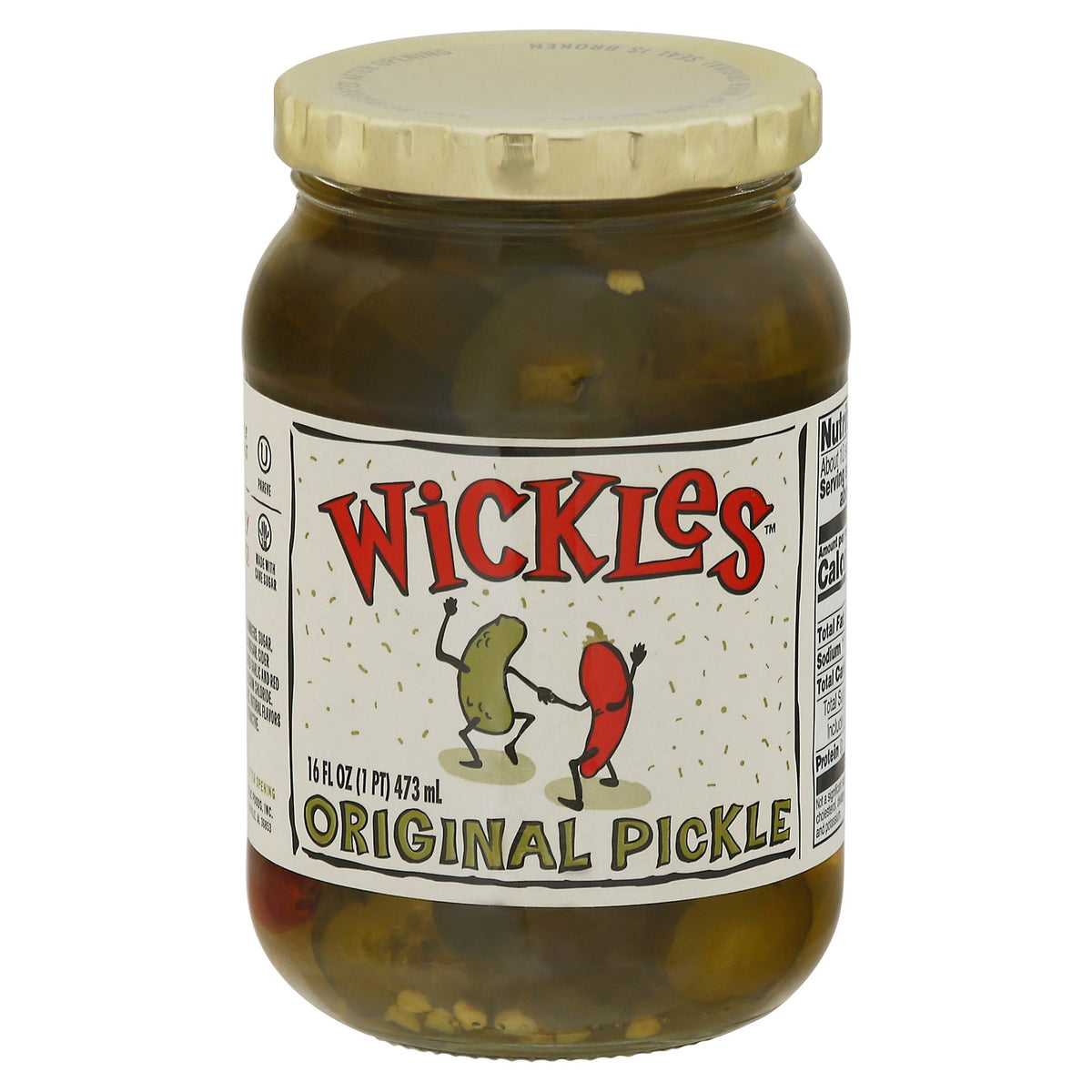 Wickles Original Pickle Chips, 16 fl oz (Case of 6)