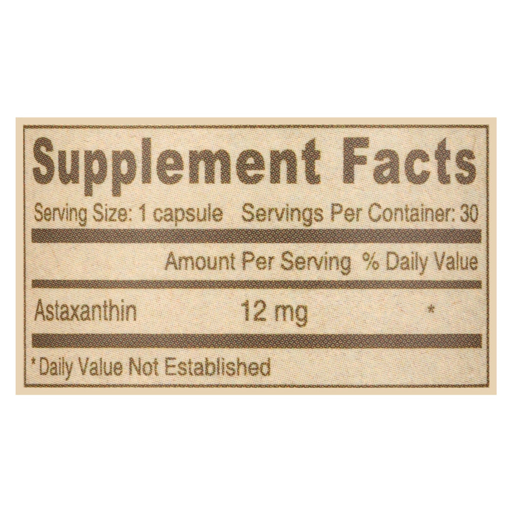 Deva Vegan Vitamins - Astaxanthin 12 Mg - 30 Vegan Capsules