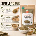 Organic Cardamom Cut & Sifted – For Chai & Tea Blends