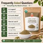 Organic Cardamom Cut & Sifted – For Chai & Tea Blends