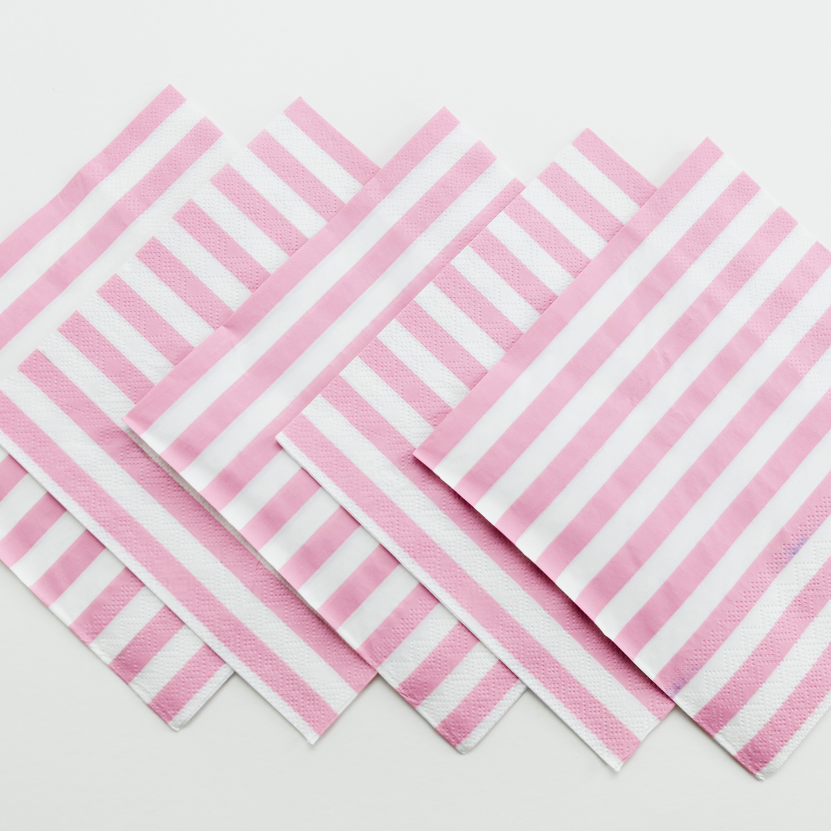 Classic Pink Stripe Paper Napkin