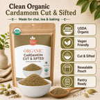 Organic Cardamom Cut & Sifted – For Chai & Tea Blends