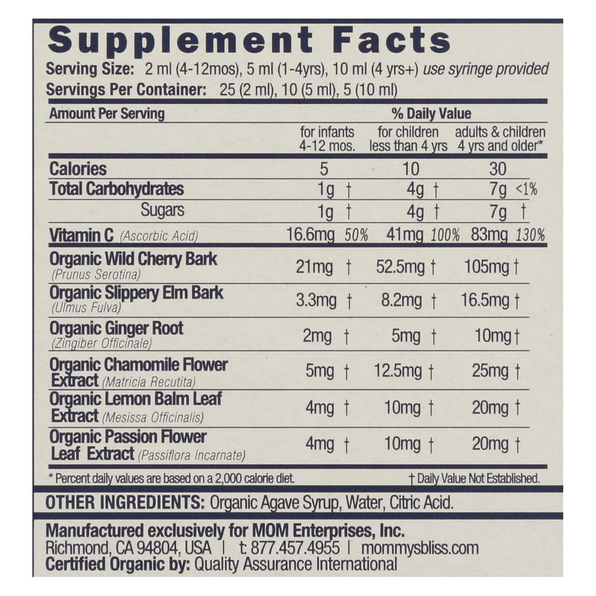 Mommy's Bliss Cough Syrup Baby Night Time - 1.67 Fl oz - 1 Each