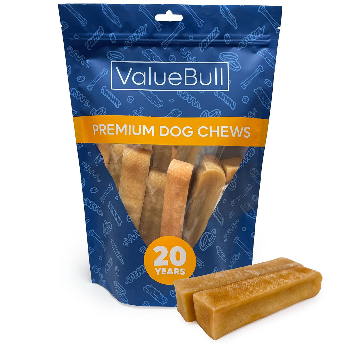ValueBull Himalayan Yak Cheese Dog Chews, Extra Large, 10 Count