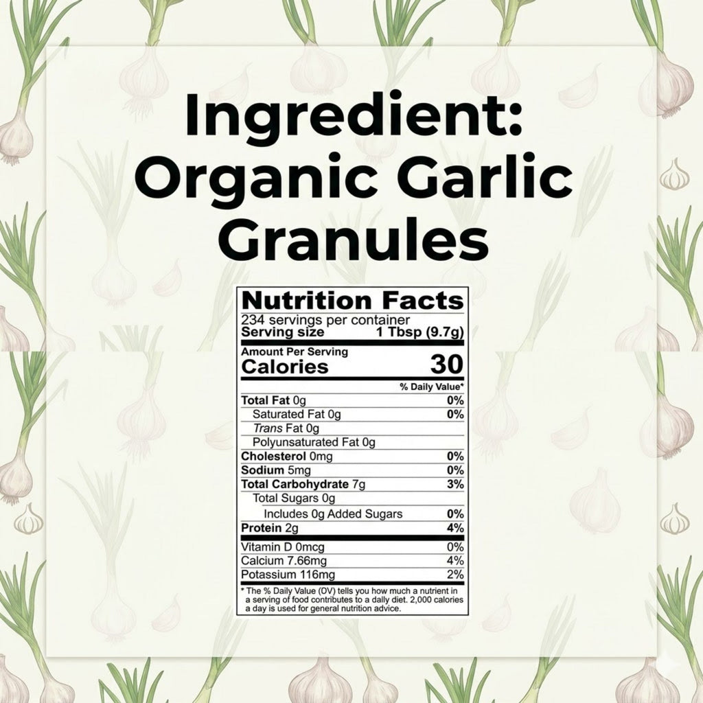 Organic Garlic Granules – For Marinades, Rubs & Roasting