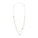 18k rose gold 1/2 cttw diamond and freshwater pearl double strand necklace bijoux-nyc direct