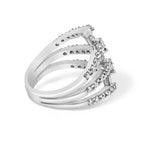 18k white gold 1 3/4 cttw diamond multi crossover split shank ring bijoux-nyc direct