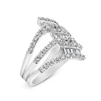 18k white gold 1 3/4 cttw diamond multi crossover split shank ring bijoux-nyc direct