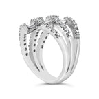 18k white gold 1 3/4 cttw diamond multi crossover split shank ring bijoux-nyc direct