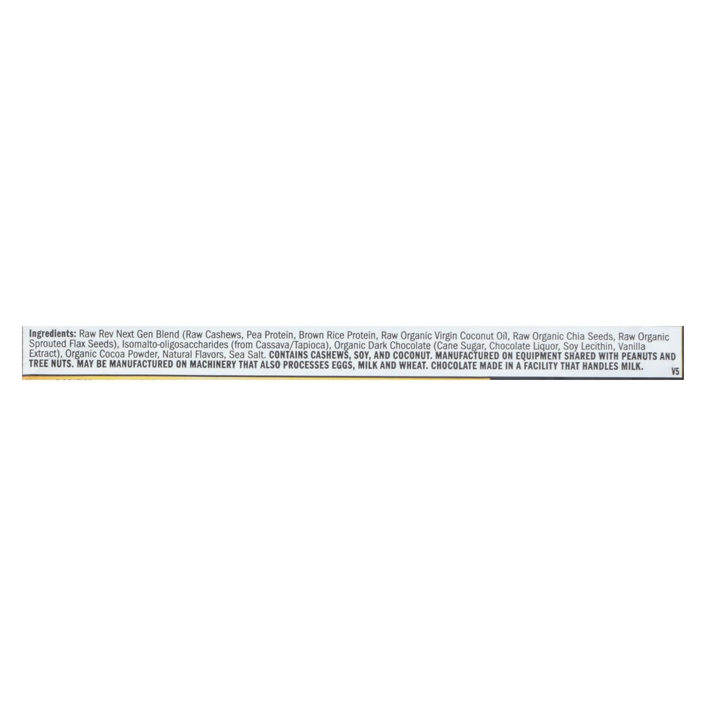 Raw Rev GLO Double Chocolate Brownie Batter Bar, 1.6 Oz - Case of 12