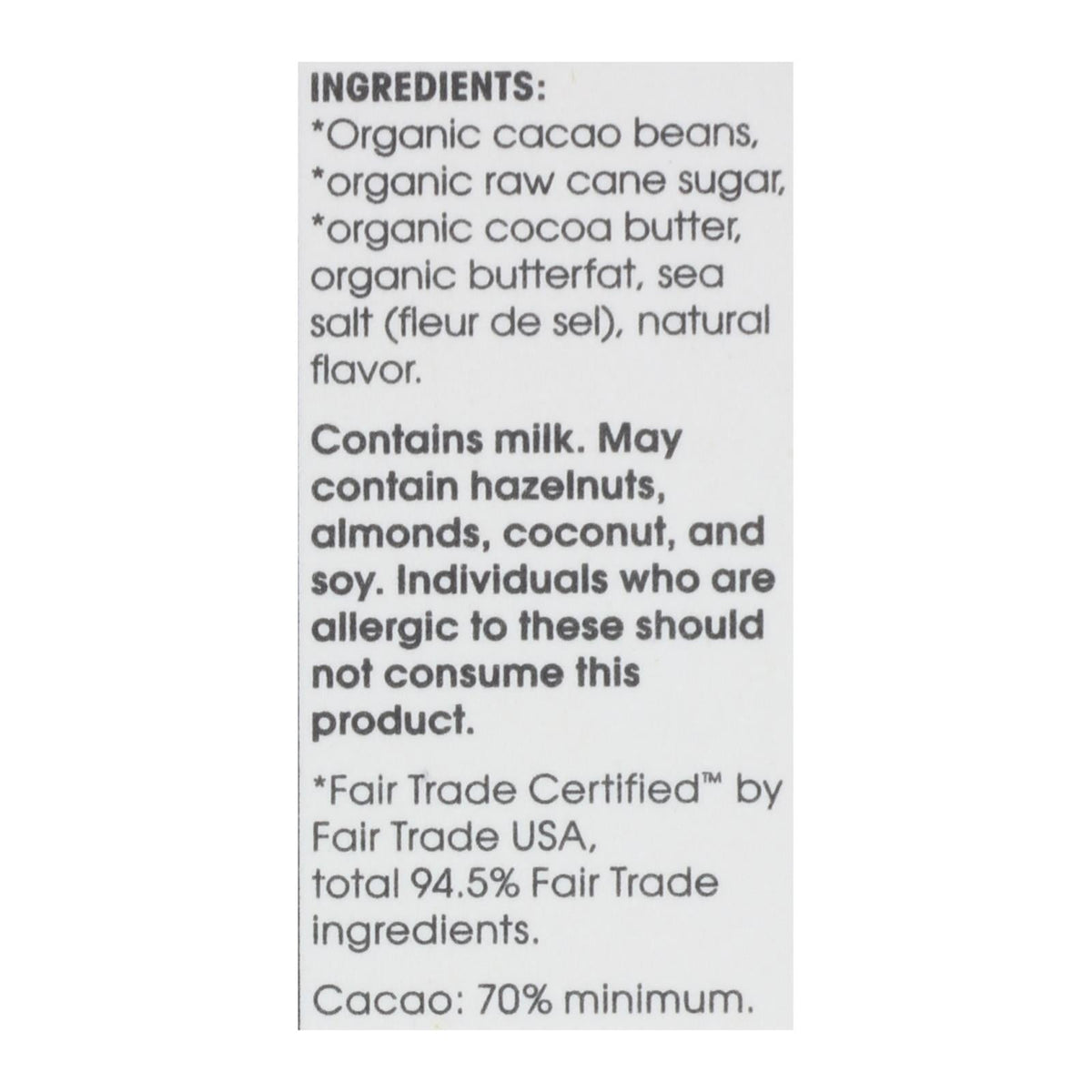 Alter Eco Americas Dark Chocolate Organic - Salted Brown Butter - 2.82 Oz - Case of 12