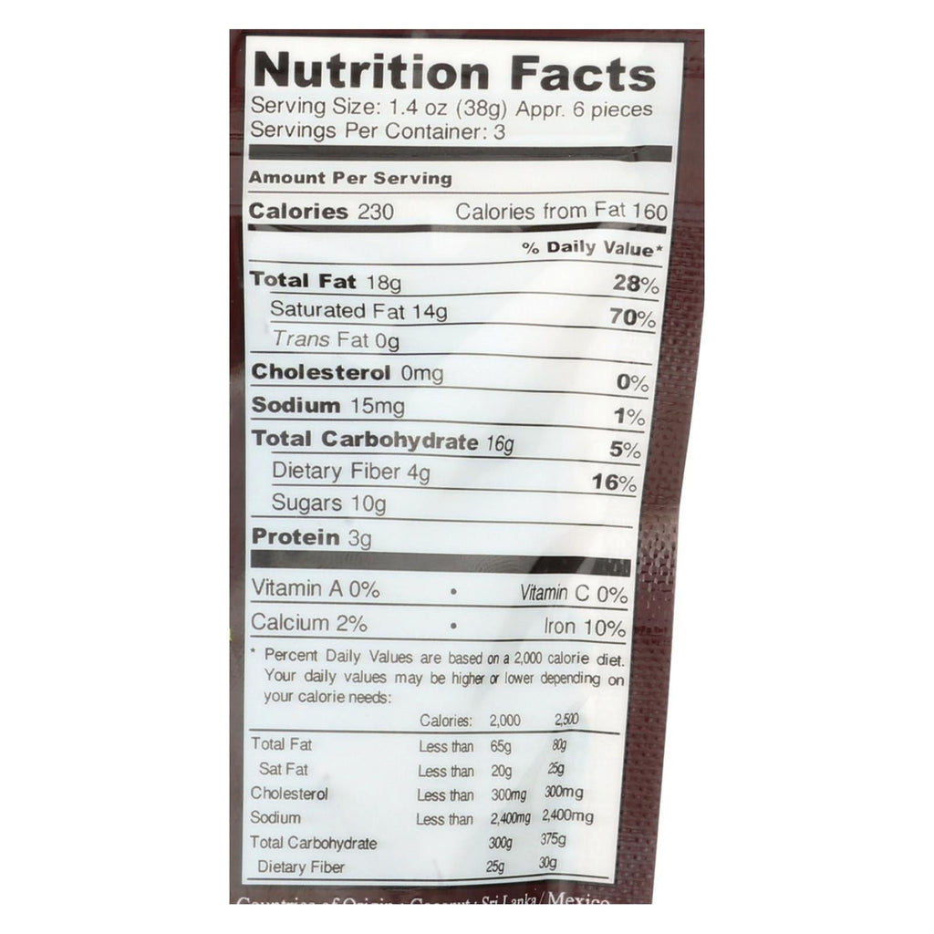 Next Organics Dark Chocolate Coconut – Case of 6 – 4 Oz.
