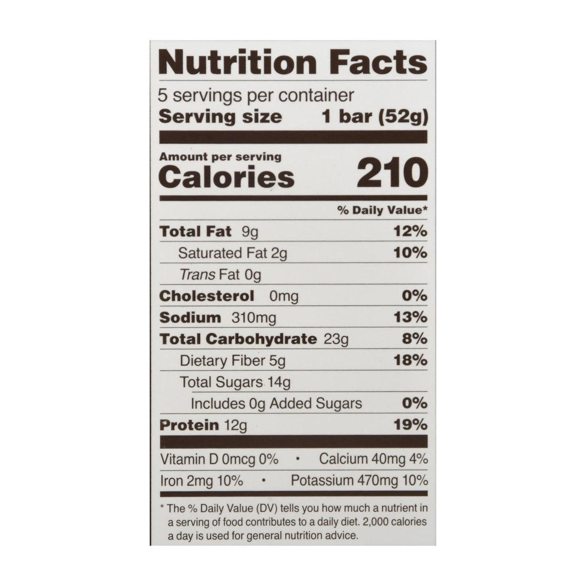 RXBAR - Protein Bar Peanut Butter Chocolate - 5/1.83oz - Case of 6