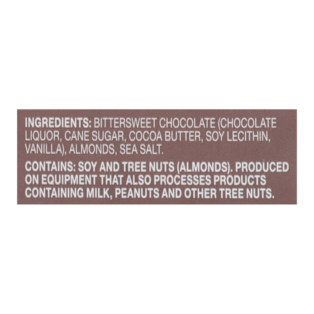 Endangered Species Natural Chocolate Bar - 72% Dark Cocoa - Sea Salt & Almonds - 3 Oz Bar (Case of 12)
