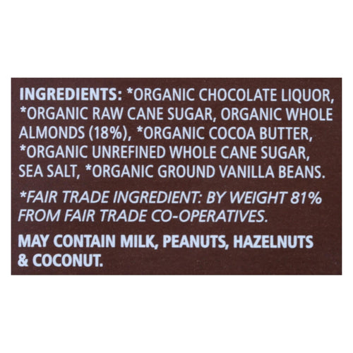 "Equal Exchange Dark Chocolate Almond Sea Salt Bar - 3.5 oz (Case of 10)"