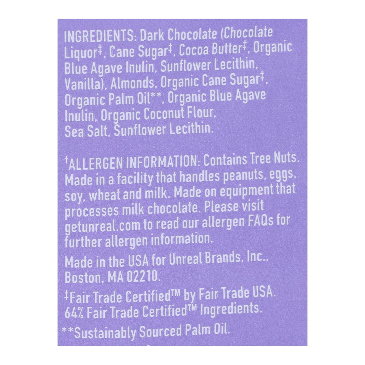 Unreal Dark Chocolate Almond Butter Cups - 6 Pack (1.5oz Bags)