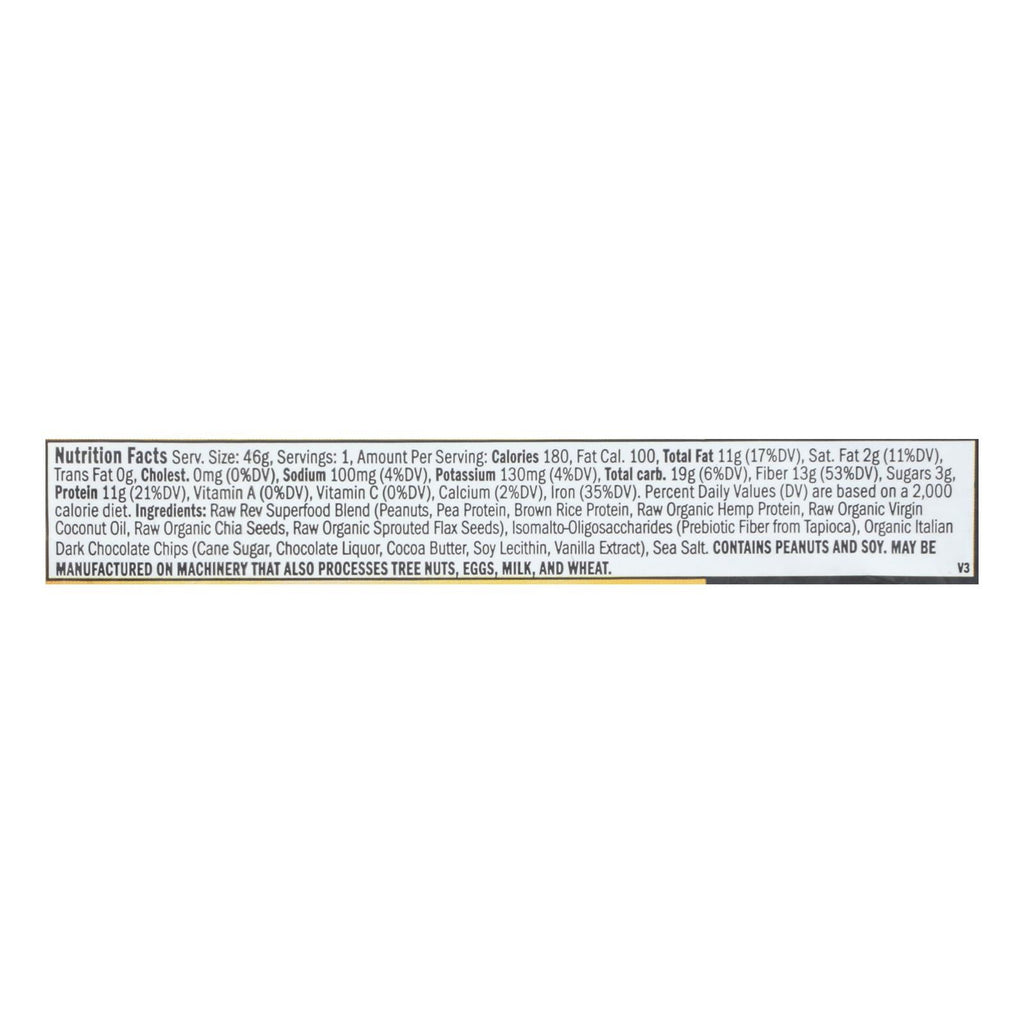 Raw Revolution Glo Bar - Peanut Butter Dark Chocolate & Sea Salt - 1.6 oz - Case of 12