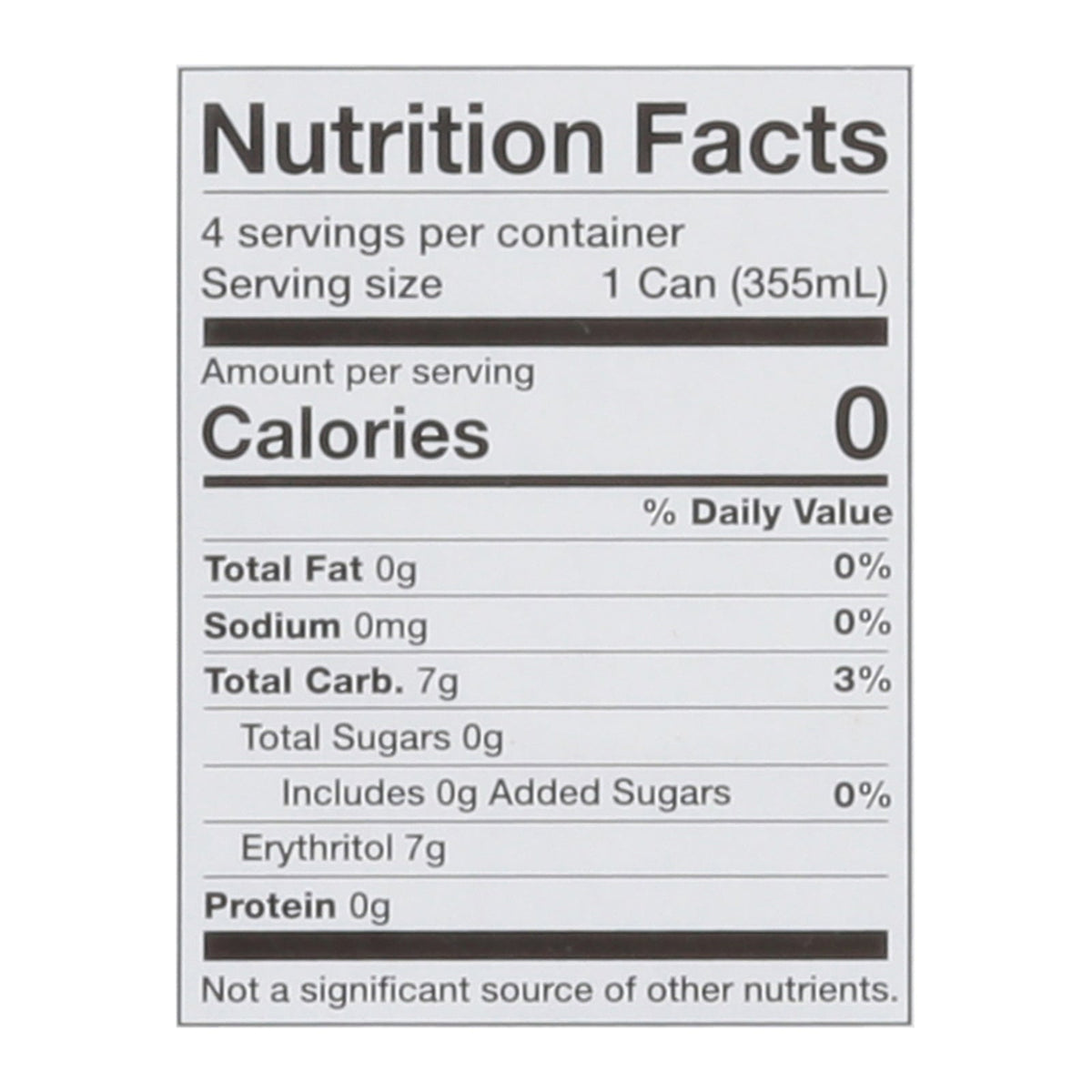 Virgil's Zero Sugar Root Beer, 4 x 12 fl oz (Case of 6)
