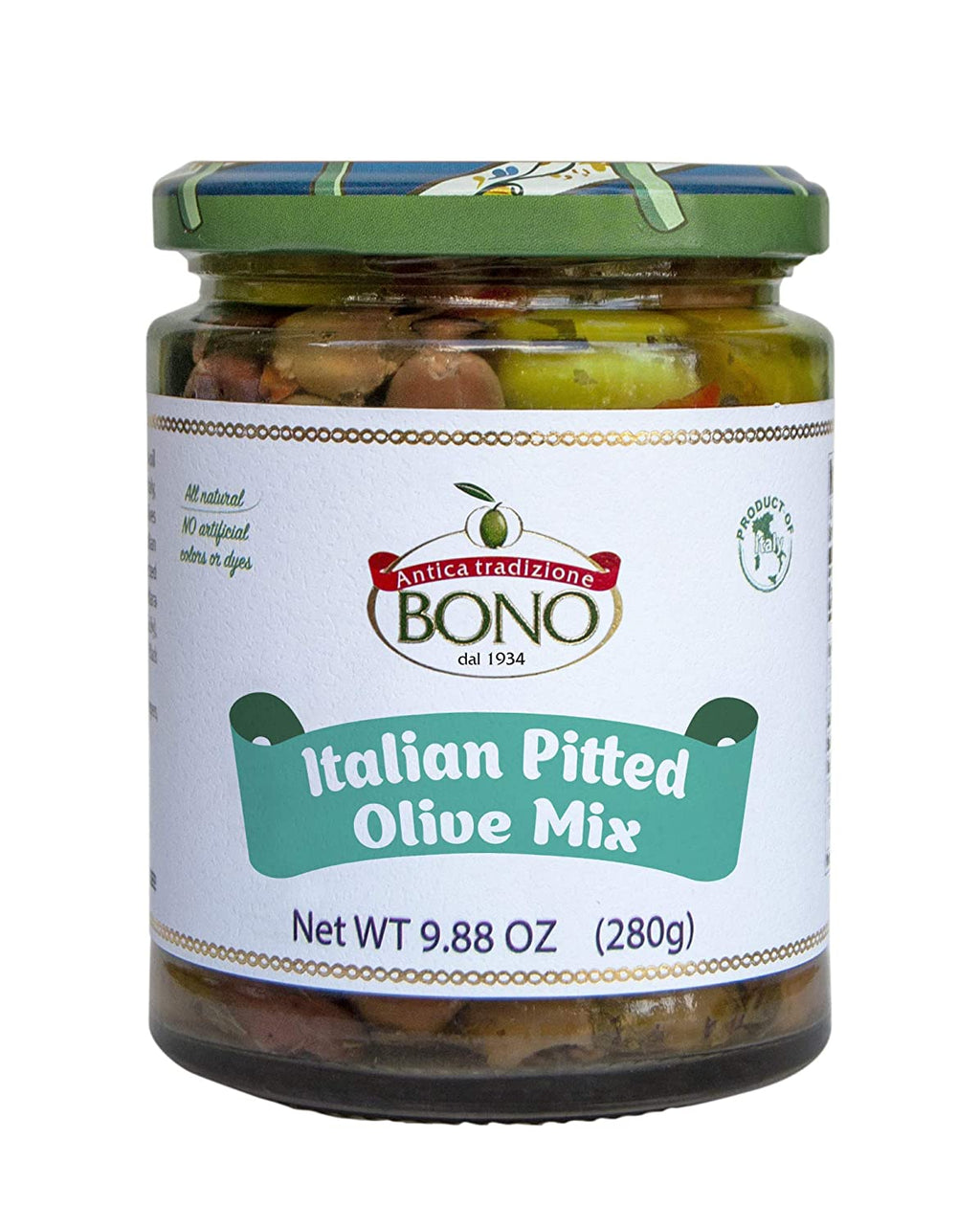 Bono Italian Pitted Olive Mix, 9.88 oz (Case of 6)
