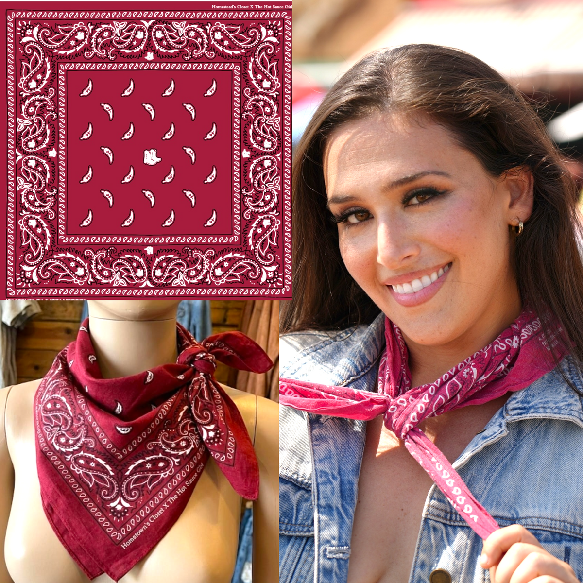Red Chili Bandana – 100% Cotton | Homestead's Closet x The Hot Sauce Girl