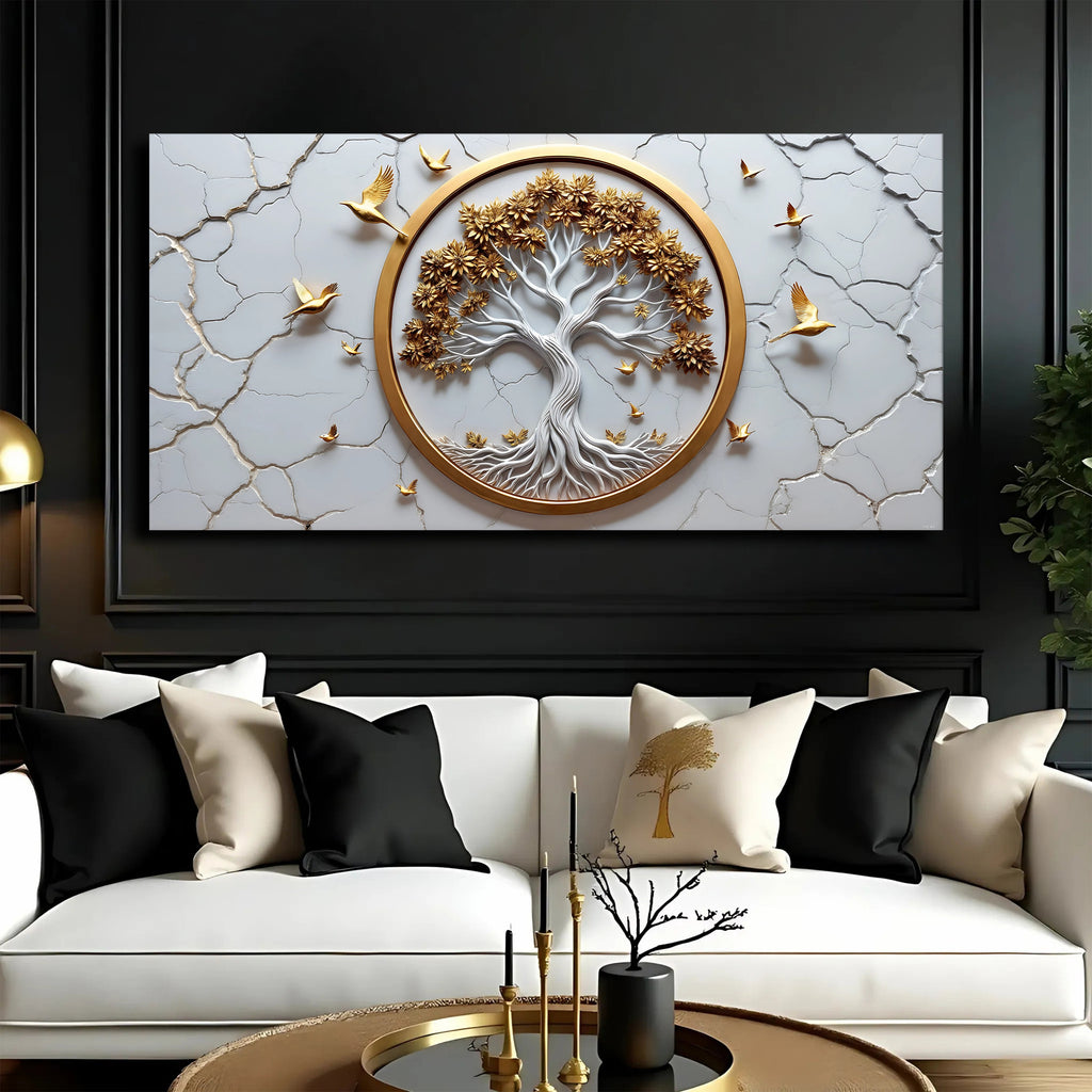 Celtic Tree of Life Wall Art - White
