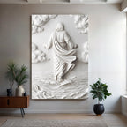 Minimalist Jesus Walking on Water Wall Art