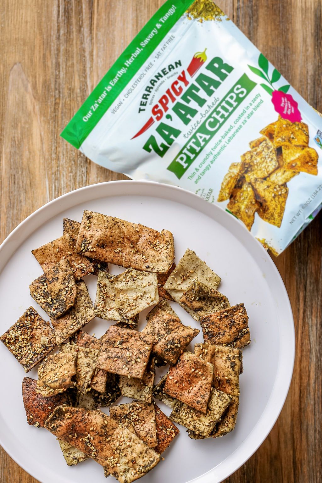 12 Pack Pita Chip Variety (4 Za'atar Pita Chips, 4 Spicy Za'atar Pita Chips, 4 Sea Salt Pita Chips)